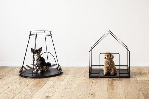 Этот геометрический домик для домашних животных облегчит ваше беспокойство по поводу разлуки.